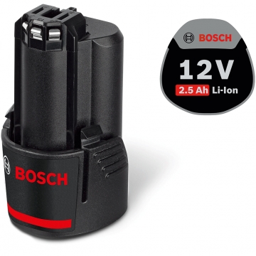 Bosch Professional GBA 12 Volt 2,5 Ah Li-ion Akü